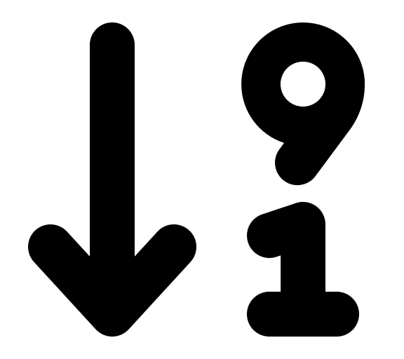 Arrow Down Direction 9-1 (Solid) Free Open-Source SVG Icon (Font Awesome Solid)