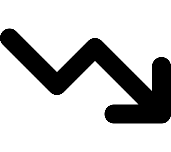 Downward Trend Arrow (Solid) Free Open-Source SVG Icon (Font Awesome Solid)