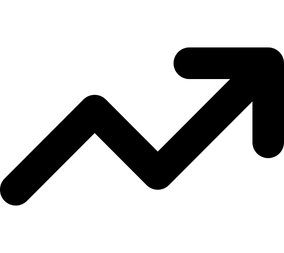 Upward Trend Arrow (Solid) Free Open-Source SVG Icon (Font Awesome Solid)