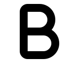 B Letter (Solid) Free Open-Source SVG Icon