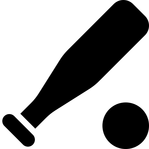 Baseball Bat and Ball (Solid) Free Open-Source SVG Icon (Font Awesome Solid)