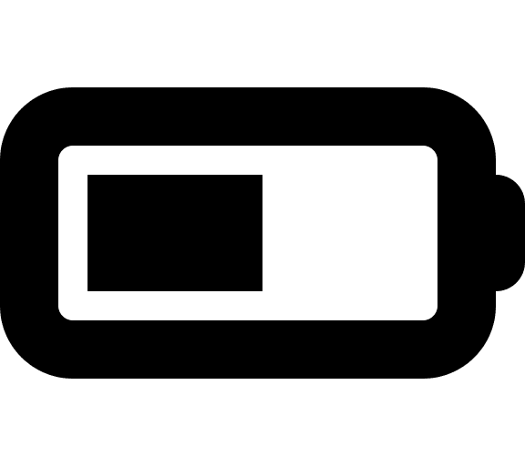 Half Charged Battery (Solid) Free Open-Source SVG Icon (Font Awesome Solid)