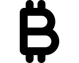 Bitcoin Sign (Solid) Free Open-Source SVG Icon