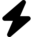 Lightning Bolt Symbol (Solid) Free Open-Source SVG Icon