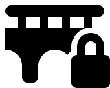 Bridge Lock (Solid) Free Open-Source SVG Icon