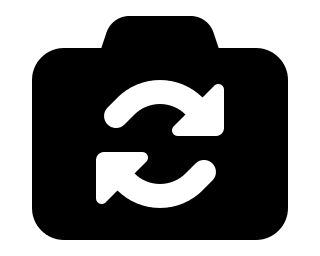 Camera Rotate Function (Solid) Free Open-Source SVG Icon (Font Awesome Solid)