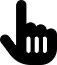 Hand Pointer Cursor (Solid) Free Open-Source SVG Icon