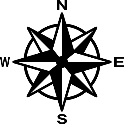 Compass Rose Navigation Symbol Free Open-Source SVG Icon (Font-GIS)