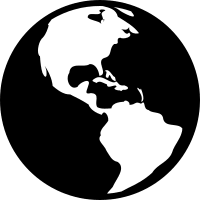 America Earth Globe (Outline) Free Open-Source SVG Icon