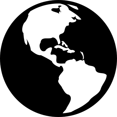 America Earth Globe (Outline) Free Open-Source SVG Icon (Font-GIS)