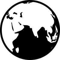 Asia Earth Globe (Outline) Free Open-Source SVG Icon