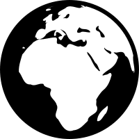 Europe and Africa Earth Globe (Outline) Free Open-Source SVG Icon