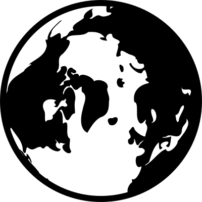 North Earth Globe Free Open-Source SVG Icon (Font-GIS)