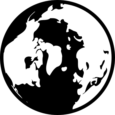 North Earth Globe (Outline) Free Open-Source SVG Icon (Font-GIS)