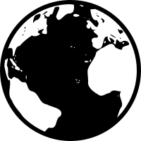 Earth Globe Outline (Font-GIS) Free Open-Source SVG Icon