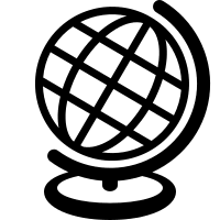 Alternative Earth Globe Representation Free Open-Source SVG Icon