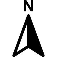 North Arrow Directional Indicator (Font-GIS) Free Open-Source SVG Icon