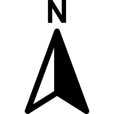 North Arrow Directional Indicator (Font-GIS) Free Open-Source SVG Icon (Font-GIS)