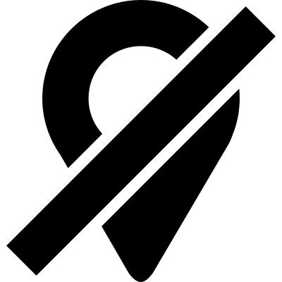 Point of Interest Slash Free Open-Source SVG Icon (Font-GIS)