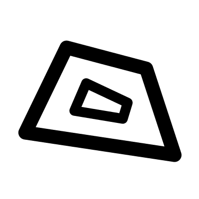 Polygon Hole Outline (Font-GIS) Free Open-Source SVG Icon (Font-GIS)