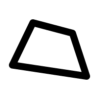 Polygon Shape Outline (Font-GIS) Free Open-Source SVG Icon