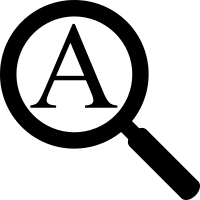 Search Attributes (Font-GIS) Free Open-Source SVG Icon