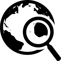 Globe Search (Font-GIS) Free Open-Source SVG Icon