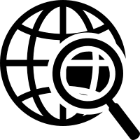 Alternative Globe Search (Font-GIS) Free Open-Source SVG Icon