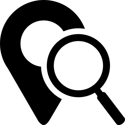 Point of Interest Search (Font-GIS) Free Open-Source SVG Icon (Font-GIS)