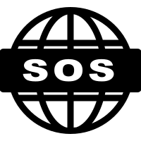 SOS Emergency Signal Free Open-Source SVG Icon