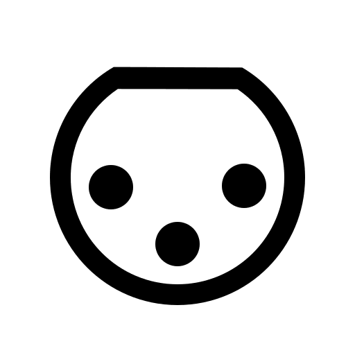 XLR Plug Connector Free Open-Source SVG Icon (FontAudio)