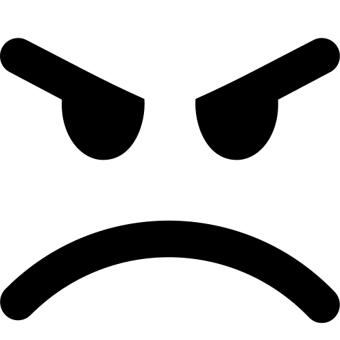 Angry Emoji Expression Free Open-Source SVG Icon (Fontelico)