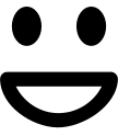 Grinning Emo Face (Fontelico) Free Open-Source SVG Icon