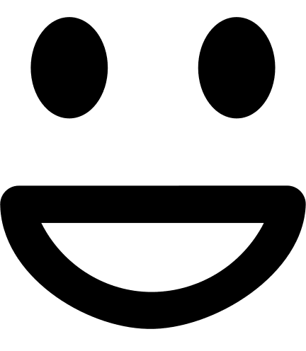 Grinning Emo Face (Fontelico) Free Open-Source SVG Icon (Fontelico)