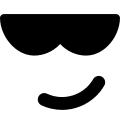 Emoji Sunglasses (Fontelico) Free Open-Source SVG Icon