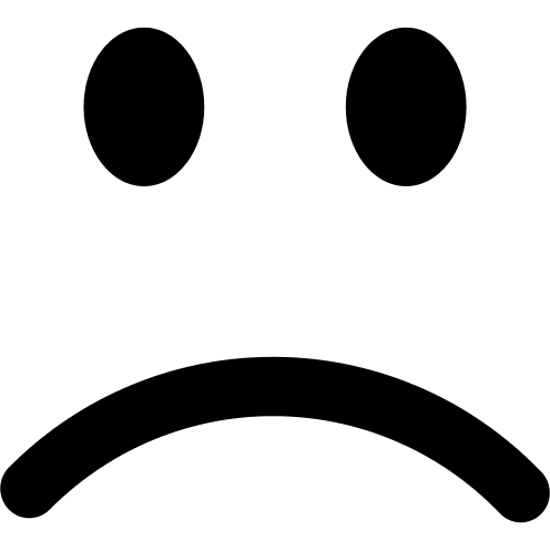 Unhappy Emoji Free Open-Source SVG Icon (Fontelico)