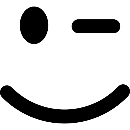 Winking Emoji (Fontelico) Free Open-Source SVG Icon (Fontelico)