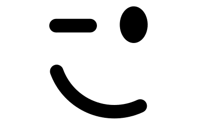 Winking Emoji Face Free Open-Source SVG Icon (Fontelico)