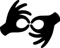 American Sign Language Interpreting (Fontisto) Free Open-Source SVG Icon