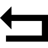 Left Return Arrow (Fontisto) Free Open-Source SVG Icon