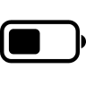 Half Charged Battery (Fontisto) Free Open-Source SVG Icon