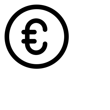 Euro Currency Symbol Free Open-Source SVG Icon (FormKit Icons)