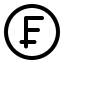 Franc Currency Symbol Free Open-Source SVG Icon