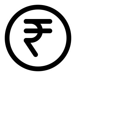 Rupee Currency Symbol Free Open-Source SVG Icon (FormKit Icons)