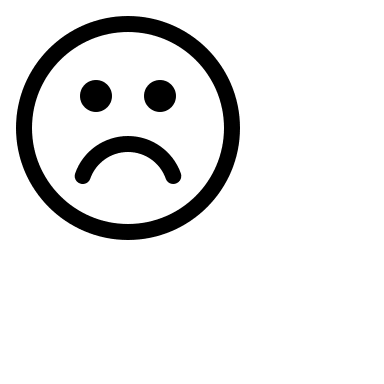 Sad Face Emotion Free Open-Source SVG Icon (FormKit Icons)