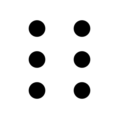 Braille System Free Open-Source SVG Icon (Foundation)