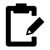 Clipboard with Pencil (Foundation) Free Open-Source SVG Icon