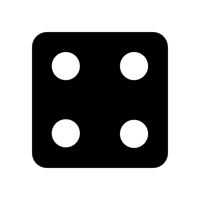 Four-Sided Die (Foundation) Free Open-Source SVG Icon (Foundation)