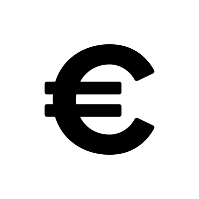 Euro Currency Symbol Free Open-Source SVG Icon (Foundation)