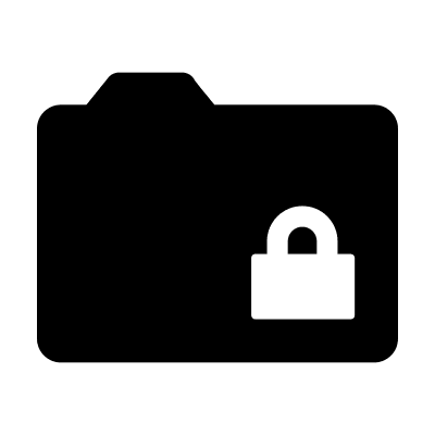 Locked Folder Free Open-Source SVG Icon (Foundation)